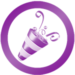 icono fiesta rosa 150